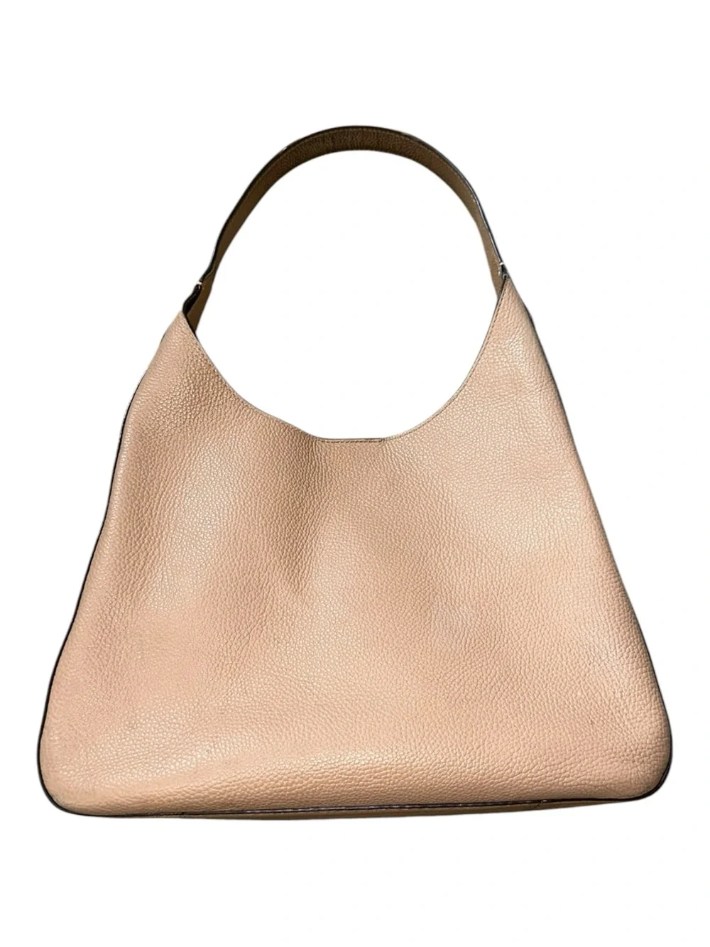 Kate Spade New York Pebbled Leather Shoulder Bag Zipper Pouch Insert Blush Beige